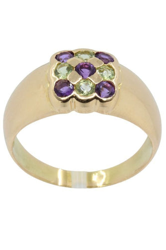 Bague BAGUE MODERNE TOURMALINES ET AMETHYSTES 58 Facettes 041621