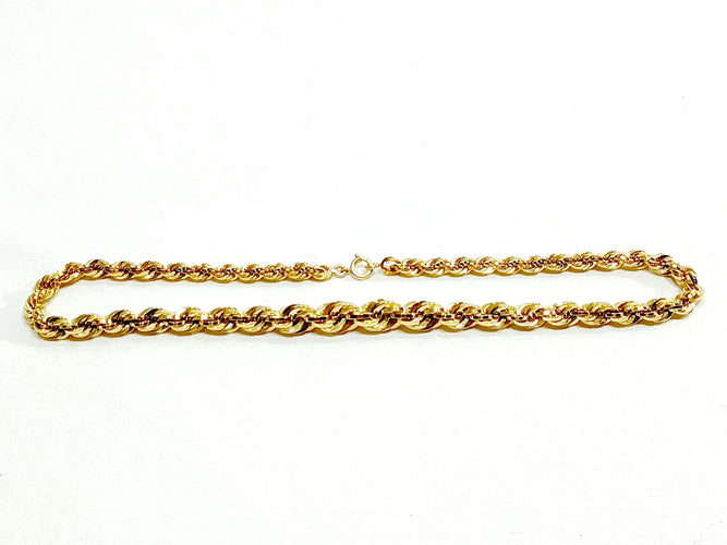 Collier Collier Or Rose Maille Corde 58 Facettes 3124/1