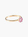 Bague 52 Bague Fleur Saphirs roses 58 Facettes