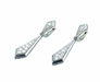 Earrings Art Deco platinum and diamond earrings 58 Facettes