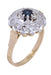 Ring 53 SAPPHIRE AND DIAMOND MARGUERITE RING 58 Facettes 073041