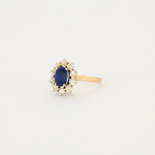 Bague 53 Bague Marguerite Saphir Diamants 58 Facettes 1817