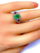 Ring 52 Emerald Ruby Diamond Ring 58 Facettes AB249