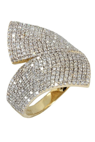 Bague BAGUE MODERNE PAVAGE DIAMANTS 58 Facettes 048871