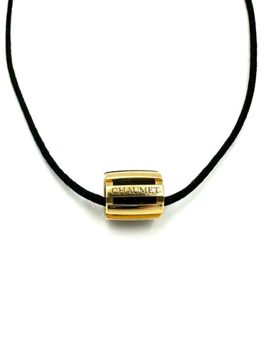 Collier CHAUMET. Collection "Class One", pendentif or jaune 18K (neuf/full set) 58 Facettes