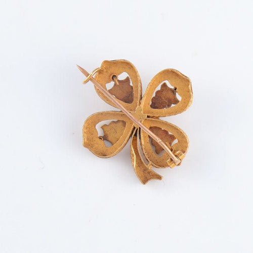 Broche Broche Trèfle à quatre feuilles 58 Facettes JE32