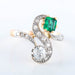 Ring Toi & Moi emerald diamond ring 58 Facettes 2845