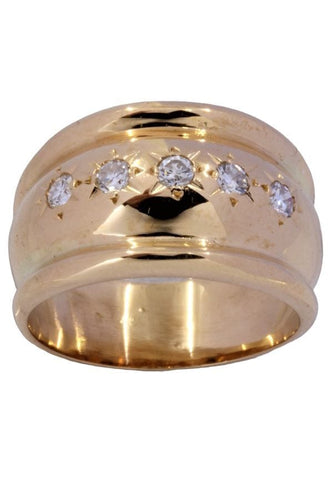 Bague 52 BAGUE JONC DIAMANTS GODRONNÉ 58 Facettes 058121