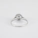 57 Solitaire ring in white gold, diamond 58 Facettes
