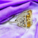 Ring 52 Citrine Cocktail Ring Calibrated Diamonds 58 Facettes A 7307
