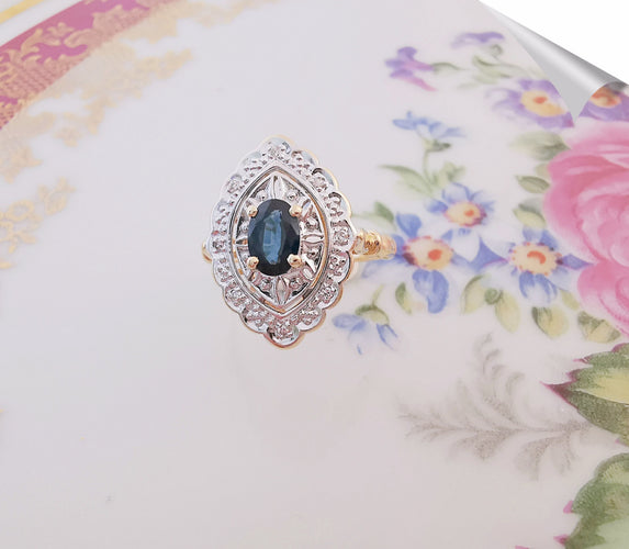 Bague Bague Marquise Saphir Diamants 58 Facettes AA 1512