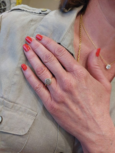 Bague 53 BAGUE DIAMANTS ART-NOUVEAU 58 Facettes 064341