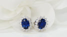 Ceylon Sapphire and Diamond Earrings 58 Facettes 32243