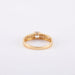 Ring 53.5 Solitaire ring in yellow gold, diamond 58 Facettes