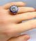 Bague 51 Bague Or blanc Diamants Saphirs 58 Facettes AB241