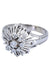 Ring 57 50'S DIAMOND FLOWER RING 58 Facettes 057851