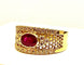Bague 54 Bague Or jaune Rubis Diamants 58 Facettes AB227