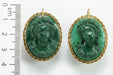 Boucles d'oreilles Boucles d'oreilles anciennes camées malachite 58 Facettes 7254