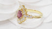 Bague 53 Bague Or jaune Rubis et Diamants 58 Facettes 29671