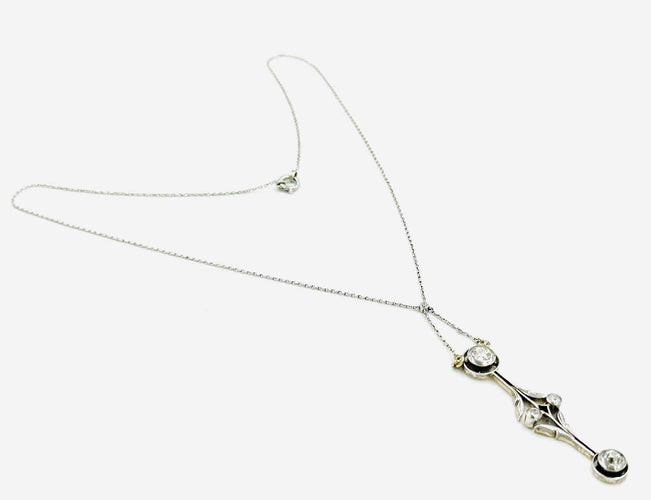Collier Collier Négligé or, argent et diamants 58 Facettes