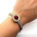 OJ PERRIN bracelet - Yellow gold bracelet with ruby ​​cabochon diamonds 58 Facettes 2846