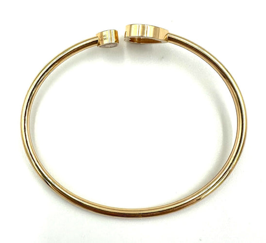 Bracelet CHOPARD. Collection "Happy Hearts", bracelet or rose 18K, nacre et diamant 58 Facettes