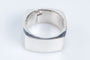 Bague 63 Versani - Bague carrée en Argent 58 Facettes BQHOMVIE84BU-100