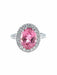 Ring 52 Oval pink sapphire diamond ring 58 Facettes LP72-4 – 414