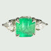 Ring Emerald Ring Diamonds 58 Facettes Q825A