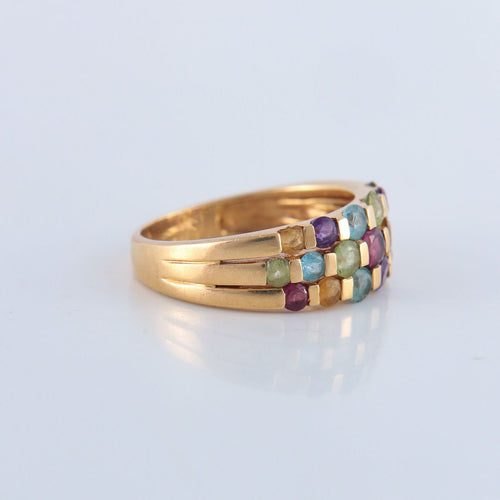 Bague 56 Bague Mosaïque multicolore 58 Facettes JE132