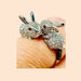 Ring “Rabbits” ring in white gold with diamond and ruby ​​paving 58 Facettes A 7449