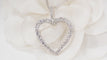 Pendentif Collier cœur en or blanc et diamants 58 Facettes 31990