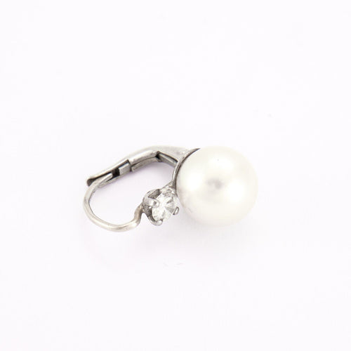 Boucles d'oreilles Dormeuses Perles, Diamants 58 Facettes