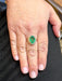 Ring 57 Natural emerald and diamond Pompadour ring 58 Facettes