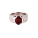 Bague 53 Bague Or Gris Rubis & Diamants 58 Facettes