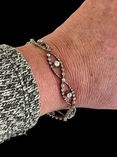 Bracelet Bracelet Guirlande Platine Diamants 58 Facettes 1102237