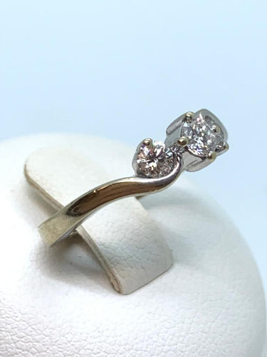 Bague Bague trilogie Or Gris Diamants 58 Facettes 20400000349