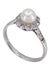 Bague 52 BAGUE ART-DÉCO OR BLANC PERLE ET DIAMANTS 58 Facettes 078471