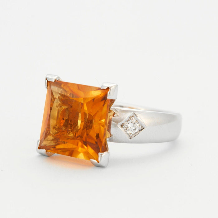 Bague 52 Bague Citrine Diamants 58 Facettes 002.189