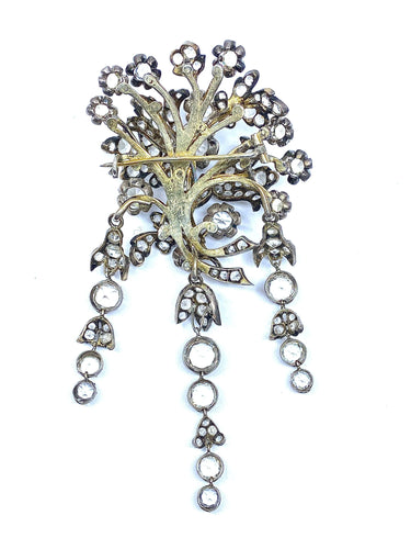 Broche Broche à pampilles détachables argent et pierres blanches 58 Facettes AB281