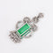 Pendentif Grand Pendentif Tourmaline & Diamants Platine, Vers 1920 58 Facettes