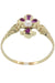 Ring RUBY AND PEARL FLEUR DE LYS RING 58 Facettes 040421