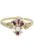 Ring RUBY AND PEARL FLEUR DE LYS RING 58 Facettes 040421