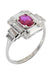 Ring ART DECO RING BURMESE RUBY AND DIAMONDS 58 Facettes 045801