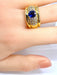 Ring 57 Sapphire diamond bangle ring 58 Facettes AB148