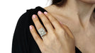 Ring 51 Platinum and diamond Art Deco ring 58 Facettes RA.607/9