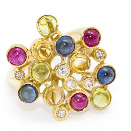 Bague 56.5 Bague COLOR BUBBLES en Or et Diamants 58 Facettes D360262JE