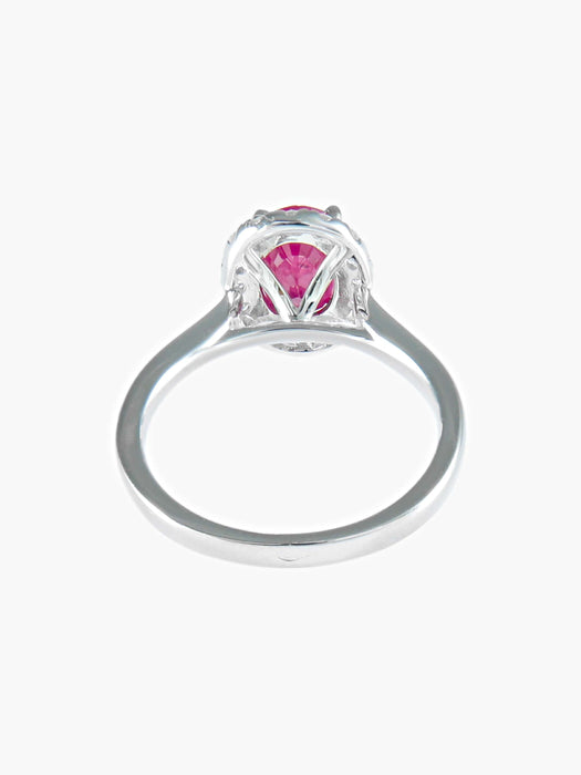 Bague 52 Bague Marguerite Rubis Diamants 58 Facettes