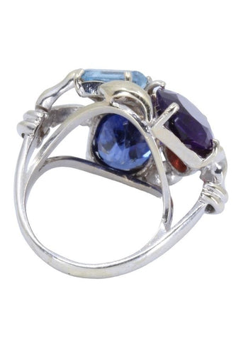 Bague 54 BAGUE MODERNE PIERRES FINES 58 Facettes 057731