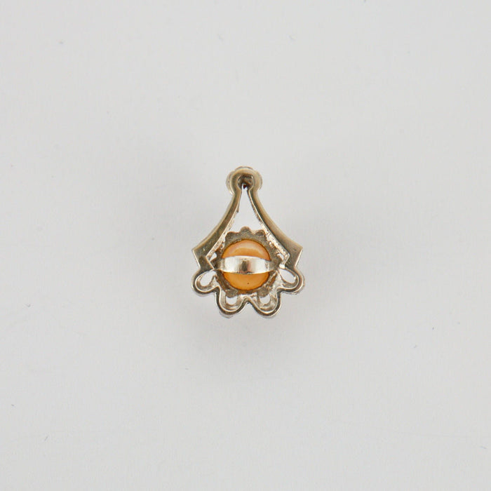 Pendentif Pendentif or blanc perle de culture 58 Facettes